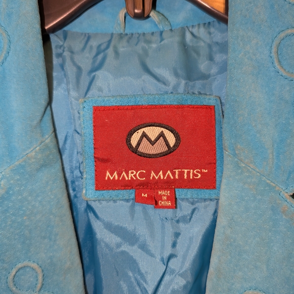 Marc Mattis Turquoise Suede Fringe Jacket - Picture 4 of 8